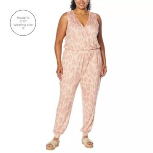 G By Giuliana Pink one Piece Jumpsuit Plus size 1X